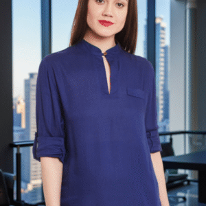 Women Blue Solid Top