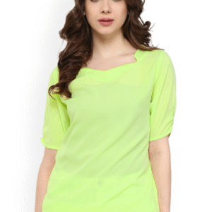 Women Lime Green Solid Top